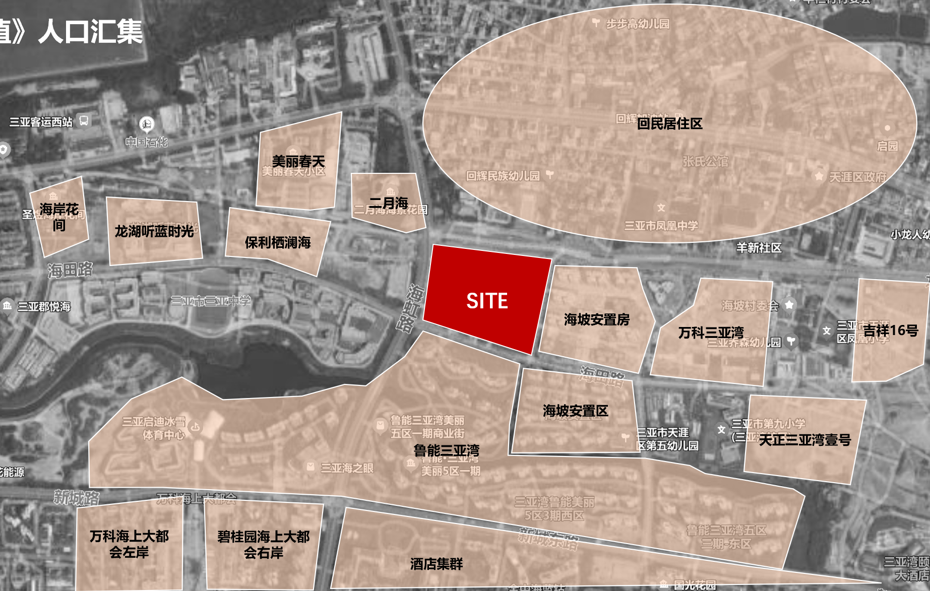 爱琴海&middot;三亚凤凰广场区位图