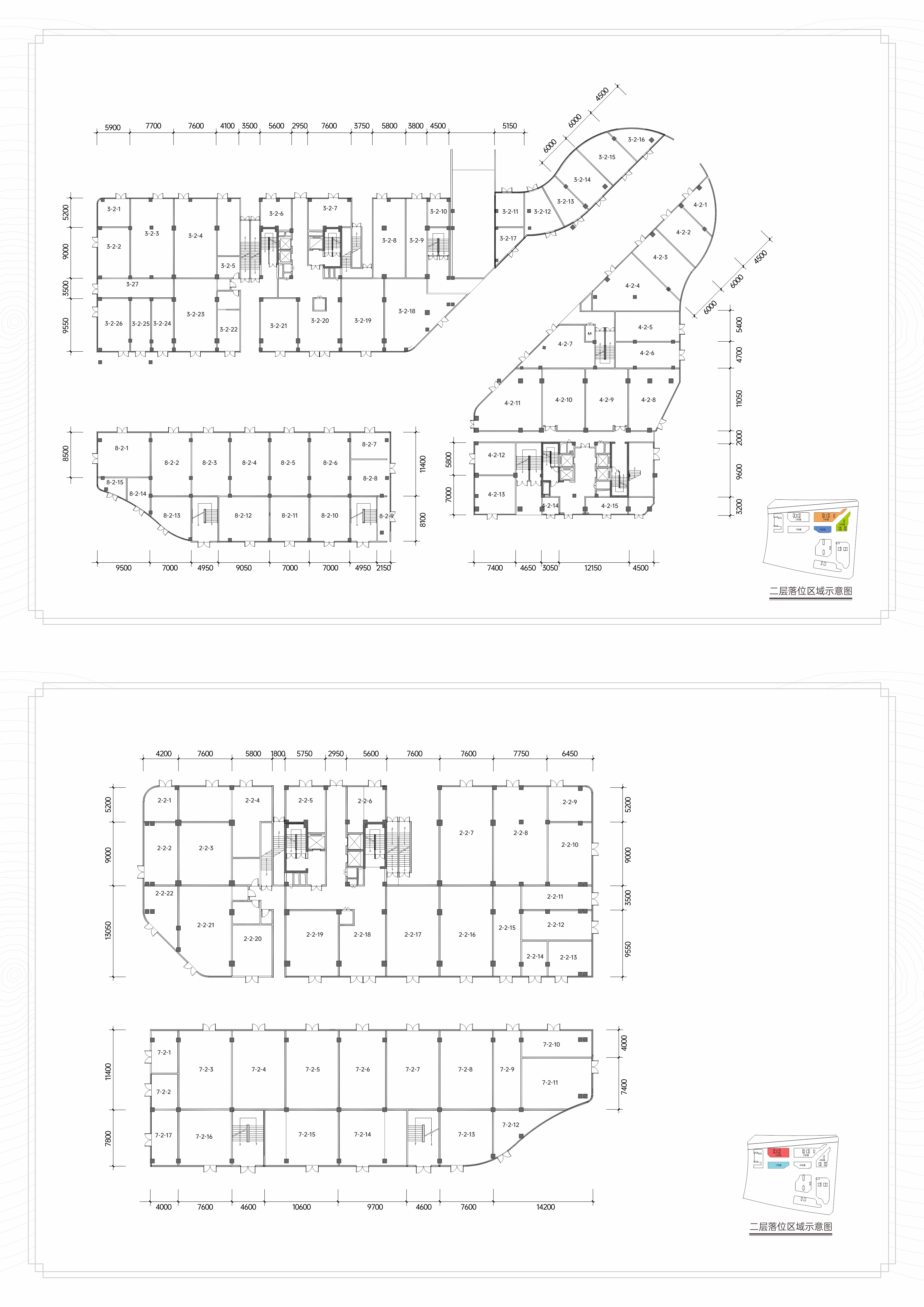 爱琴海&middot;三亚凤凰广场 楼栋平面图