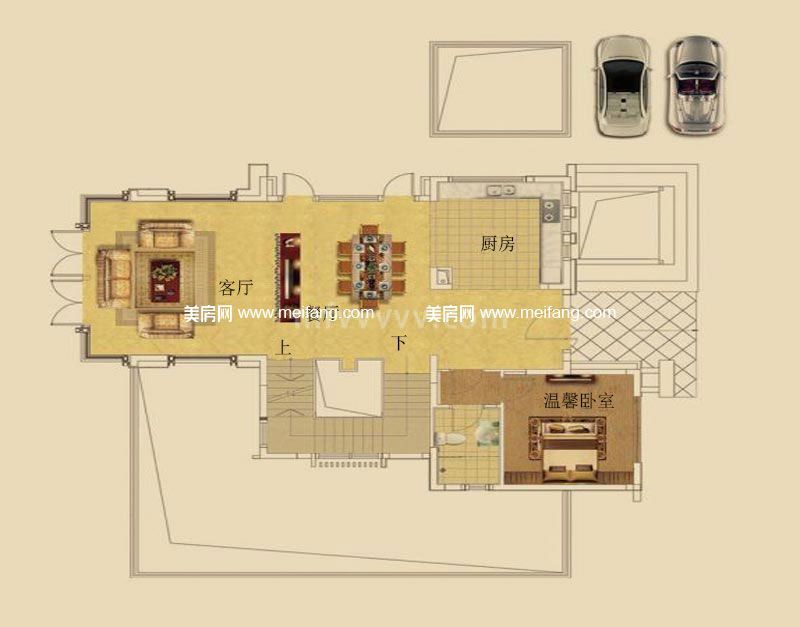 恒大美丽沙 环岛独栋首层 4室3厅 建面406㎡