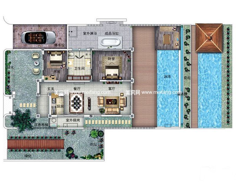 水云居 A1户型 2室2厅1厨1卫 建面102.37㎡