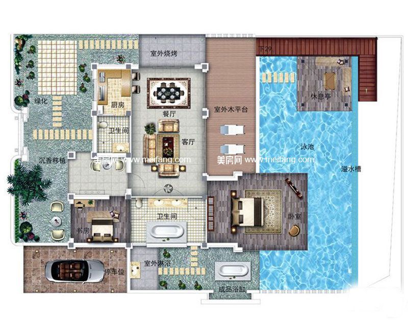 D1户型 3室2厅1厨1卫 建面102.57㎡