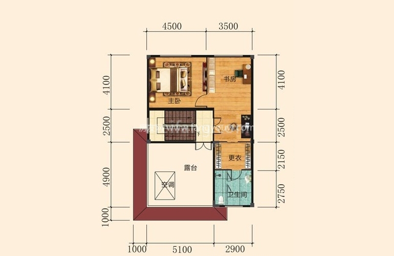 联排别墅户型 4室3厅5卫1厨  建筑面积468㎡