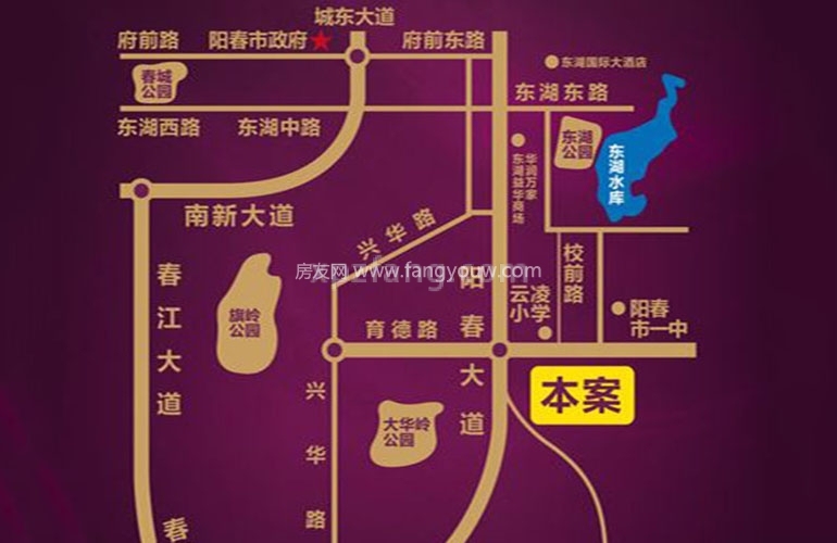 阳春碧桂园 交通图