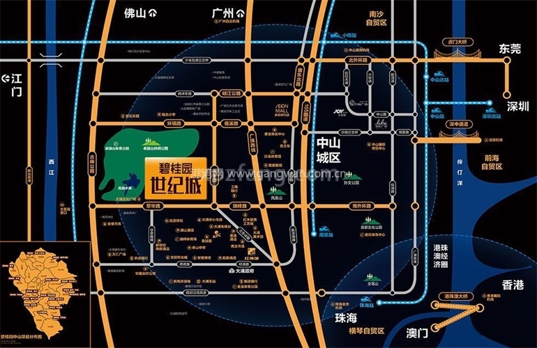 碧桂园世纪城 区位图