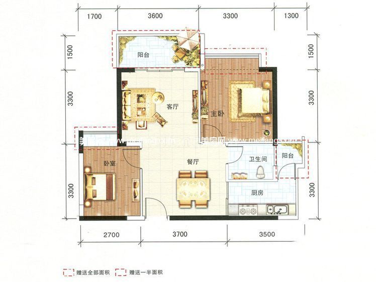 北海名座三期北海&middot;名座三期一期1栋1单元02、03户型