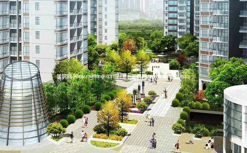 北海名座三期小区内廷透视效果图