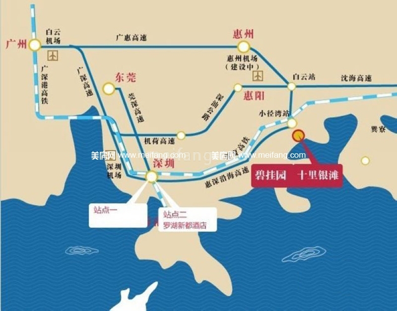 碧桂园十里银滩交通图