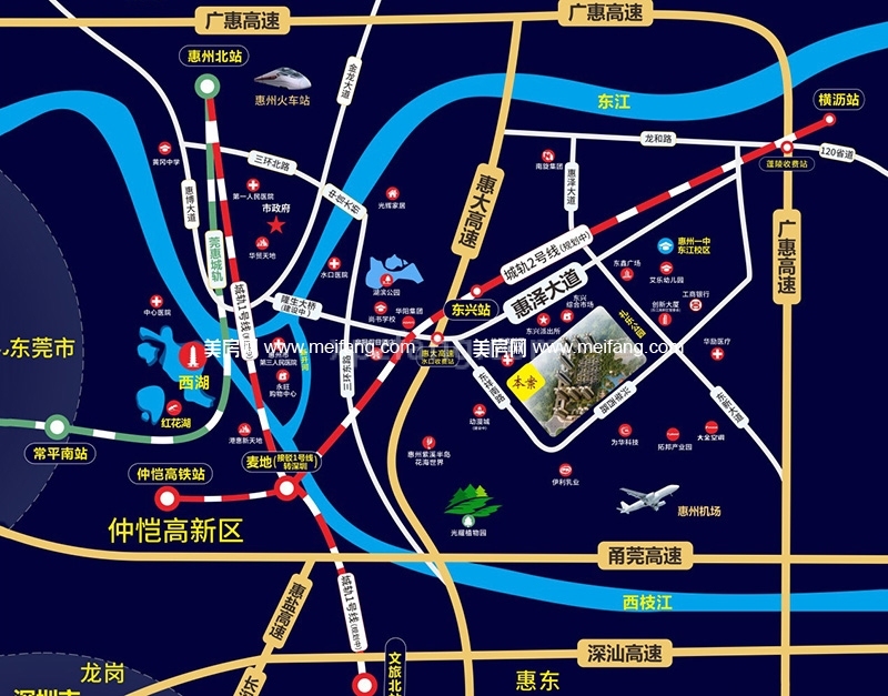 中惠玥园 交通图