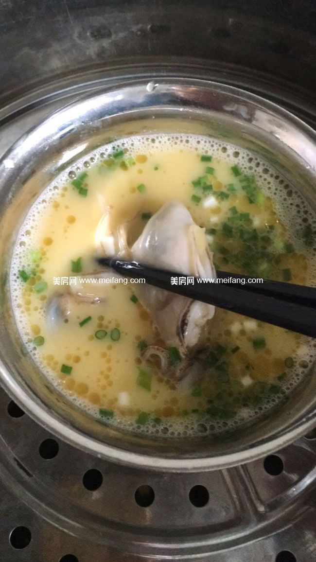 加入鸡蛋中的牡蛎 加入鸡蛋中的牡蛎