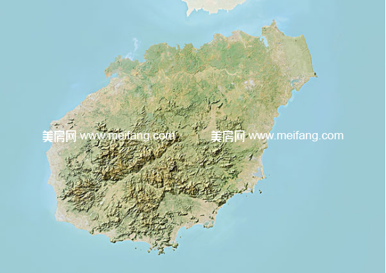 海南地形地貌图 海南地形地貌图