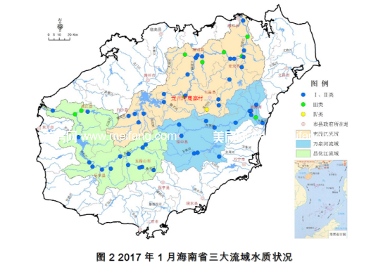 2017年1月海南省地表水环境质量月报