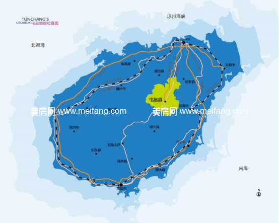 屯昌县区位图 