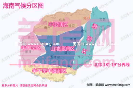 海南气候分区图 