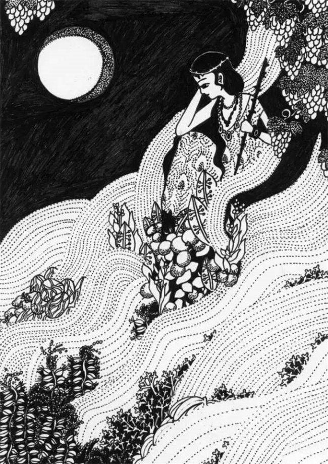 郝颉宇《丰收之月》 14.8x10.5cm 2013年 郝颉宇《丰收之月》 14.8x10.5cm 2013年