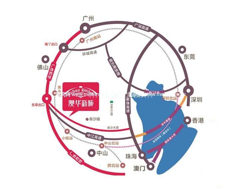 澳华花园交通图