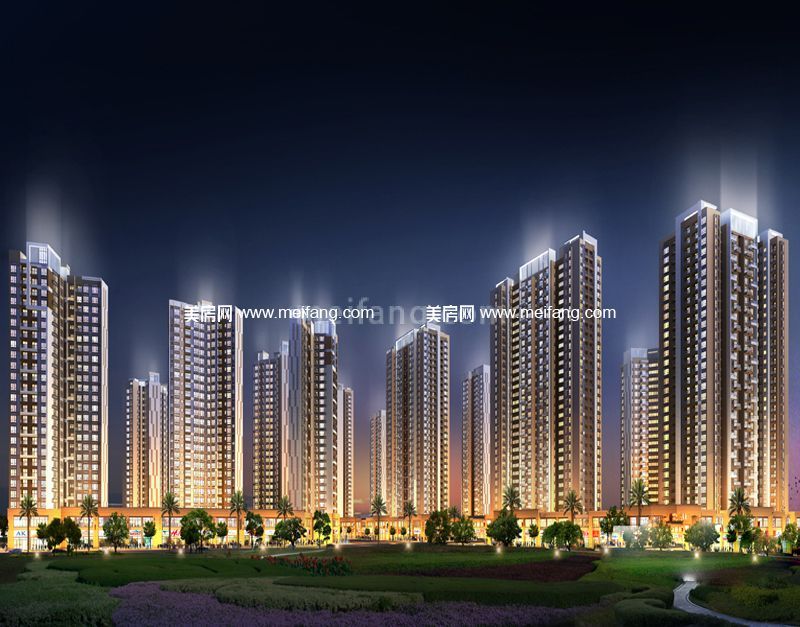 中骏四季阳光夜景效果图