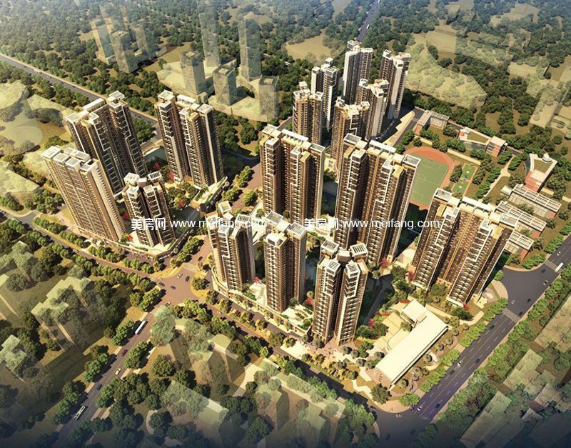 中骏四季阳光鸟瞰效果图