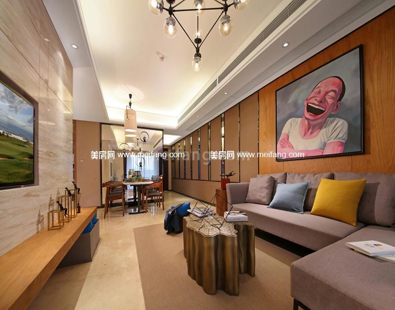 中骏四季阳光A1户型85平样板房客厅13