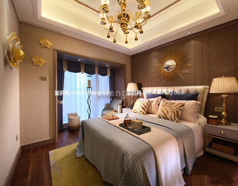 中骏四季阳光D1户型108平样板房主卧