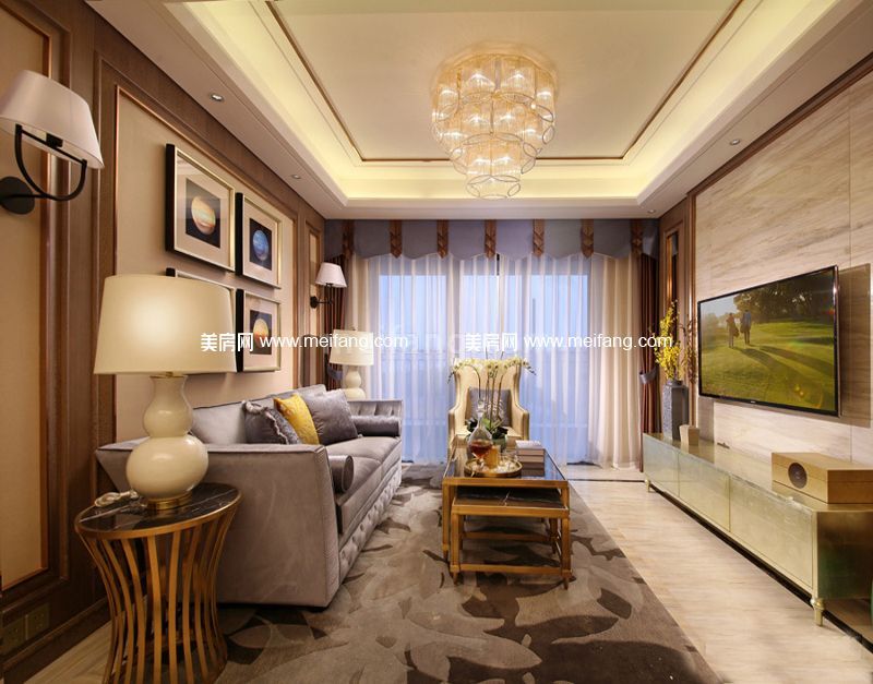 中骏四季阳光D1户型108平样板房客厅10