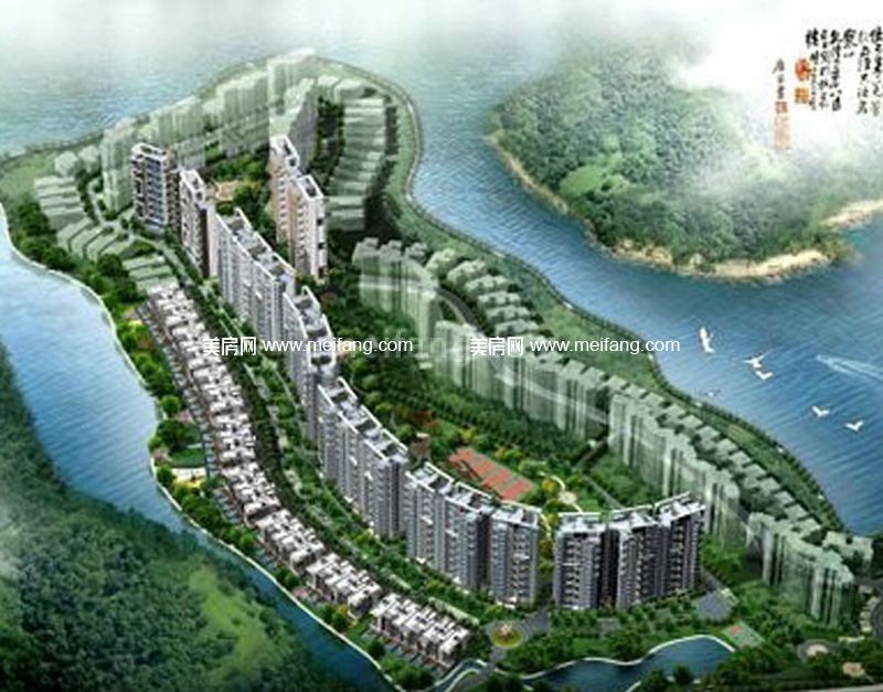 银湖山庄整体鸟瞰