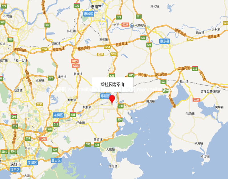 碧桂园翡翠山交通位置图