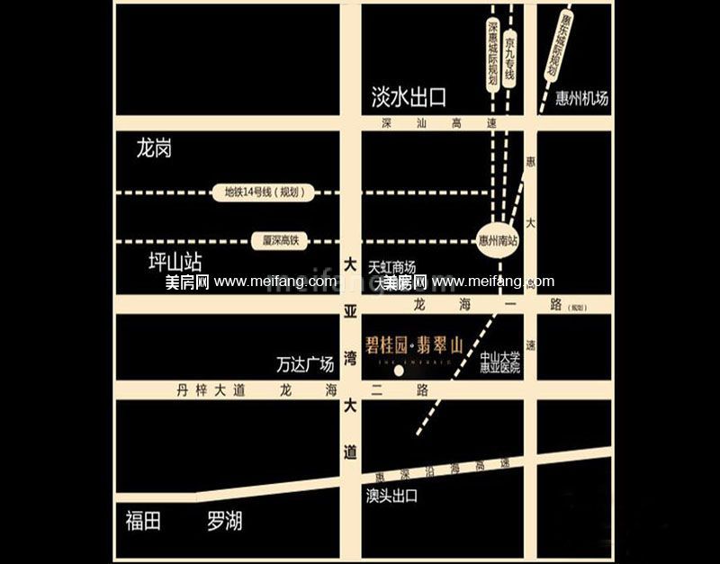 碧桂园翡翠山交通区位图