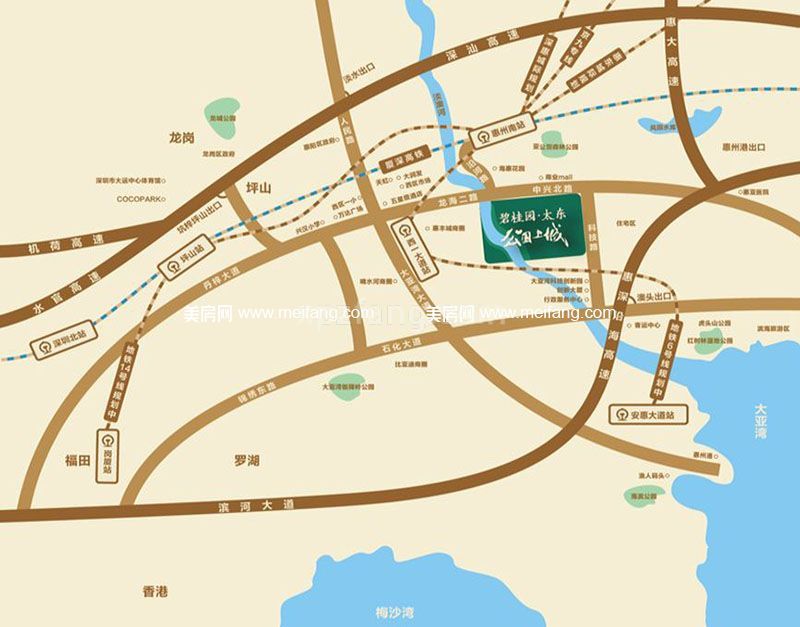 碧桂园太东公园上城 交通区位图