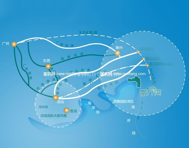 惠州富力湾交通图
