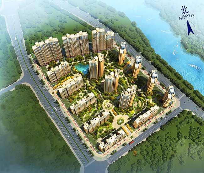 桂林希宇上东城三期湾景组团建面76㎡-142㎡二至四房火热在售中,均价