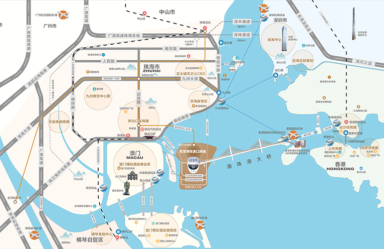 口岸红利,桥头资产,珠海世茂港珠澳口岸城总价0万/套