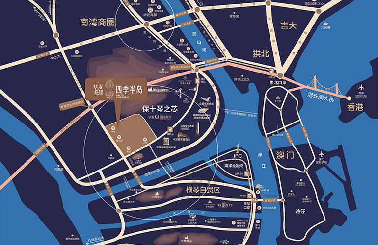 华发琴澳新城四季半岛区位图 华发琴澳新城四季半岛区位图