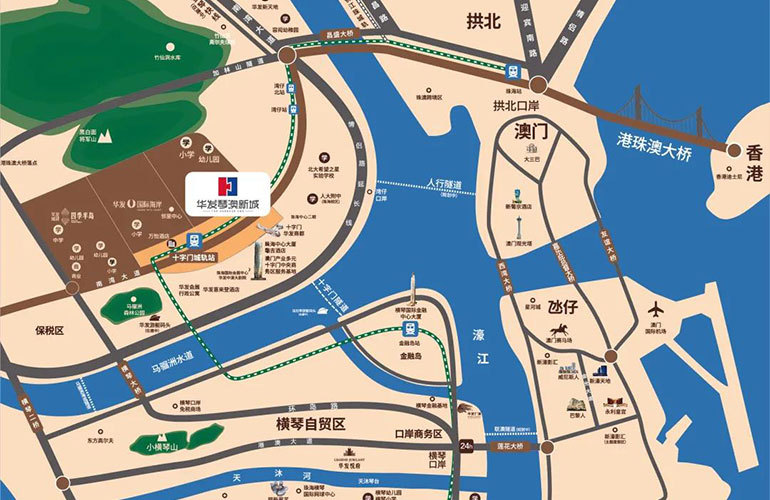 华发琴澳新城四季半岛区位图 华发琴澳新城四季半岛区位图