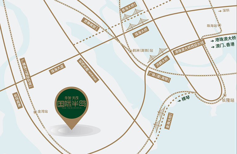 华发天茂国际半岛鸟瞰效果图 华发天茂国际半岛鸟瞰效果图