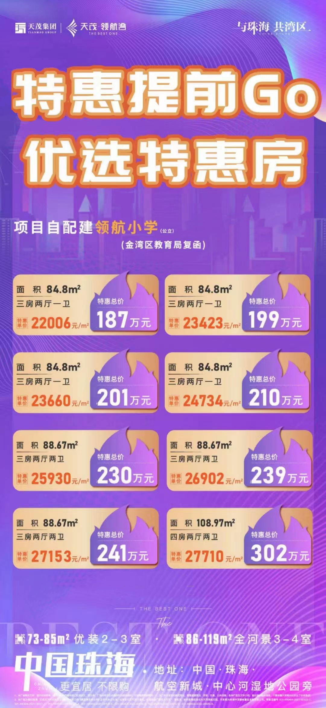 天茂领航湾特惠房源信息