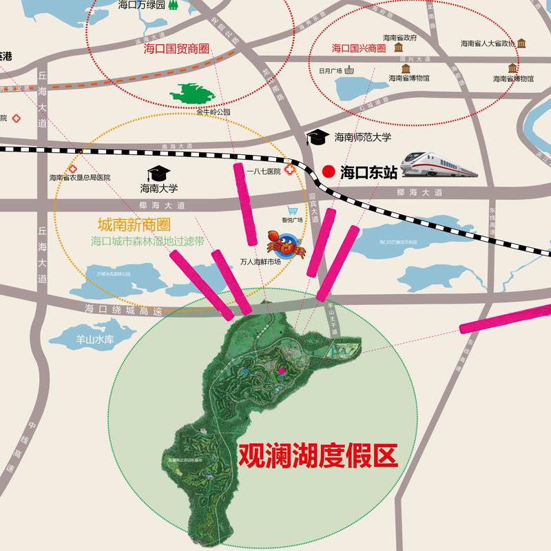 观澜湖中央公园二区区位图 观澜湖中央公园二区区位图