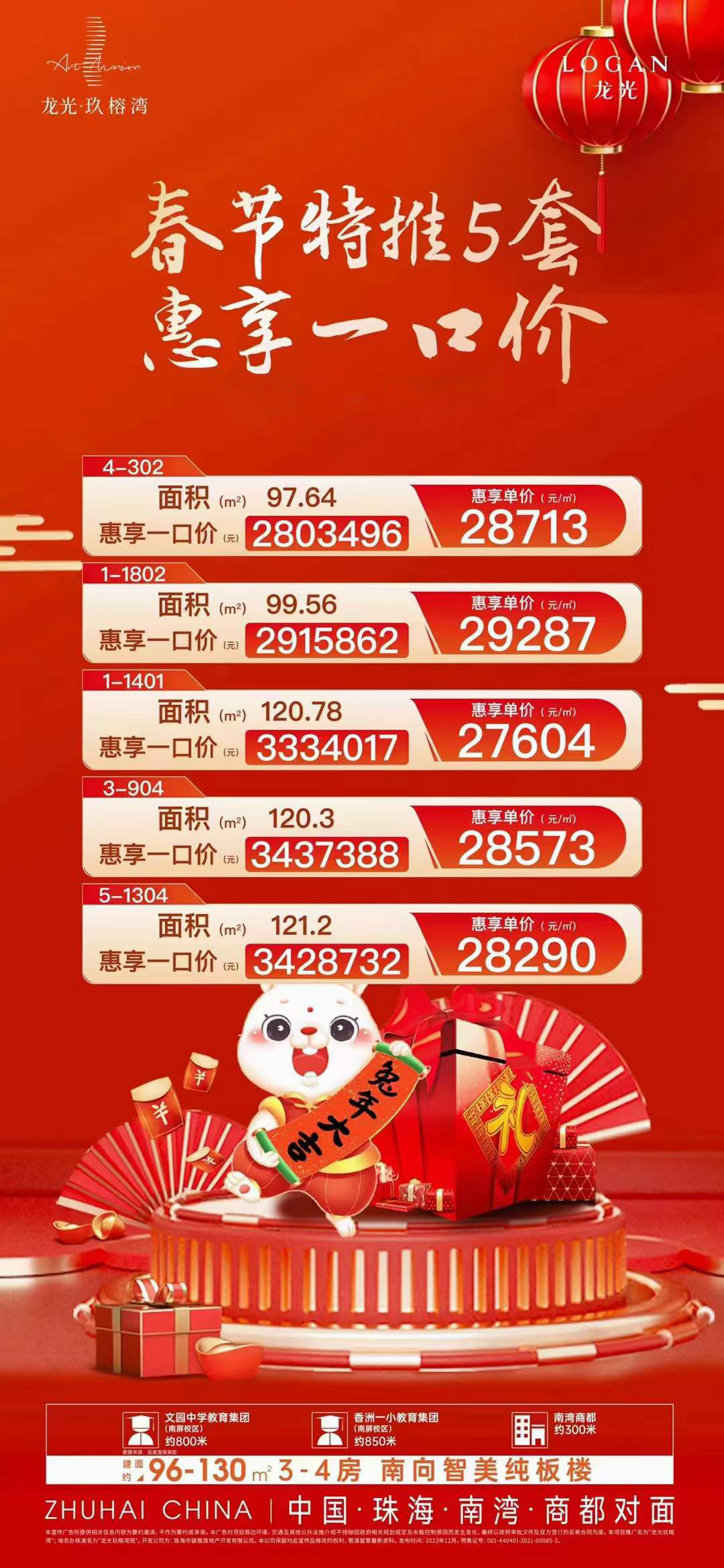龙光玖榕湾特价房源信息表 龙光玖榕湾特价房源信息表