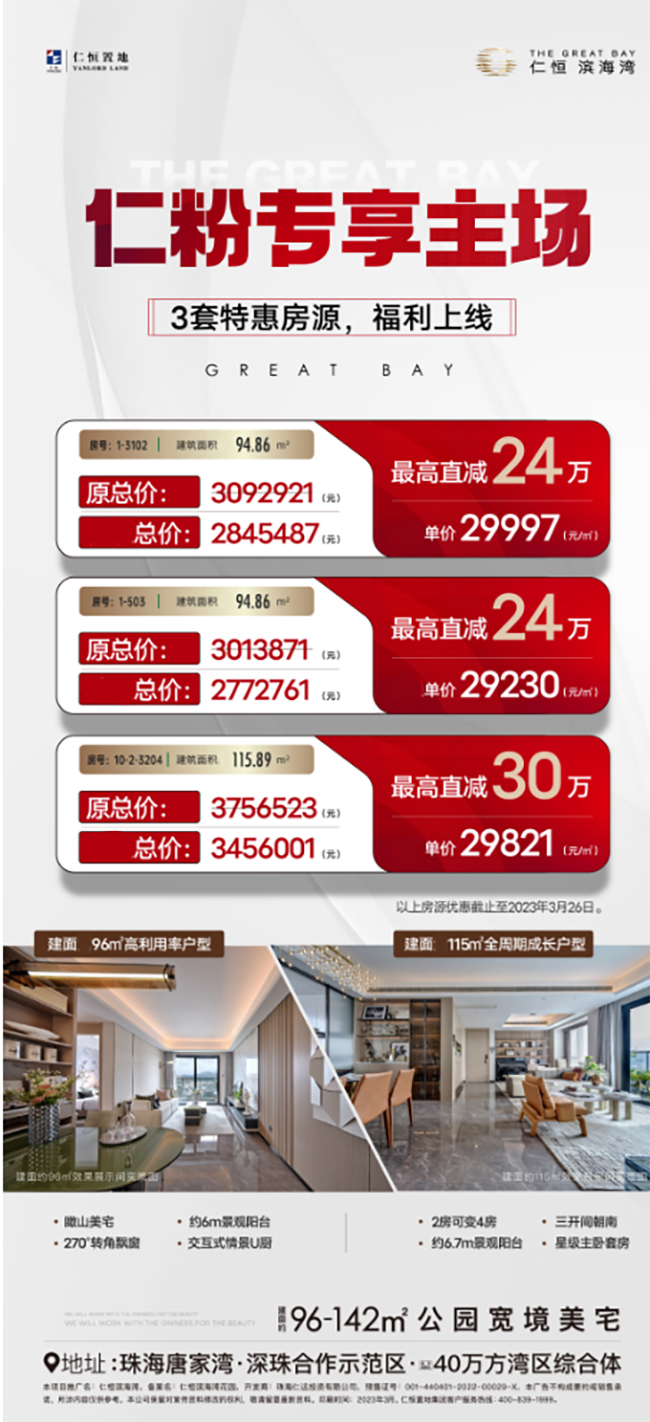 仁恒滨海湾特惠房源信息 仁恒滨海湾特惠房源信息