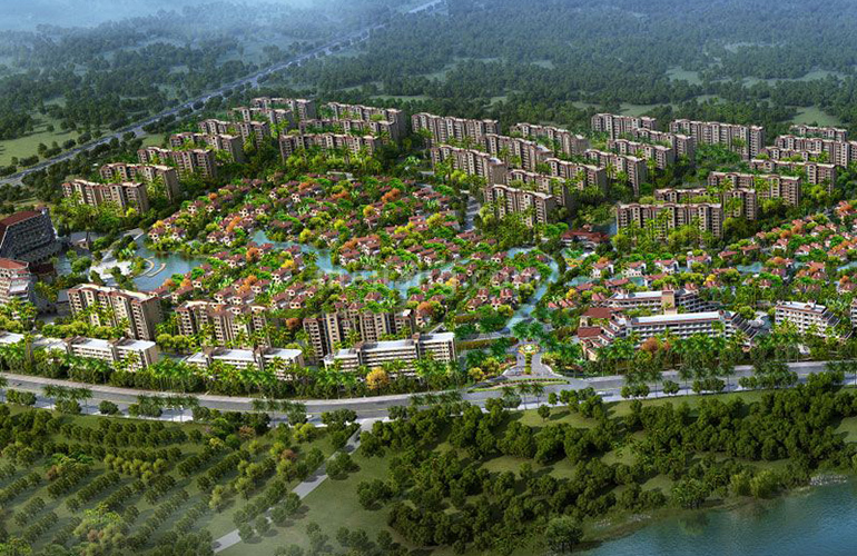 首创森林湖鸟瞰图