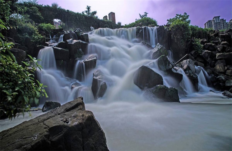 水韵金江 广德桥瀑布