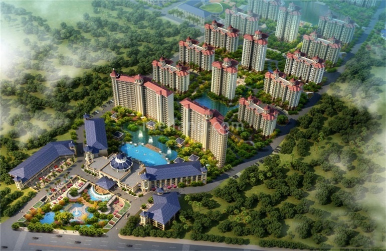 香格里温泉小镇效果图