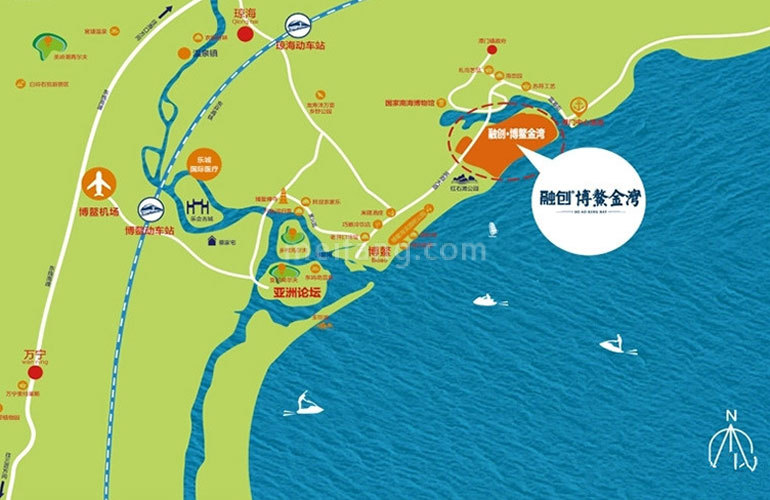 融创博鳌金湾区位图