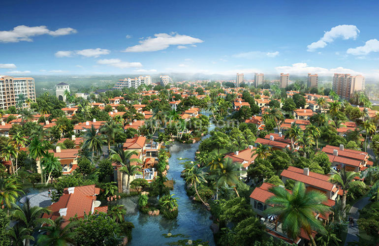 首创森林湖水系园林效果图