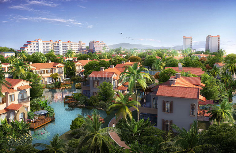 首创森林湖水系、园林效果图