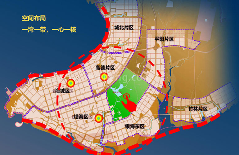 碧桂园北海阳光区位图
