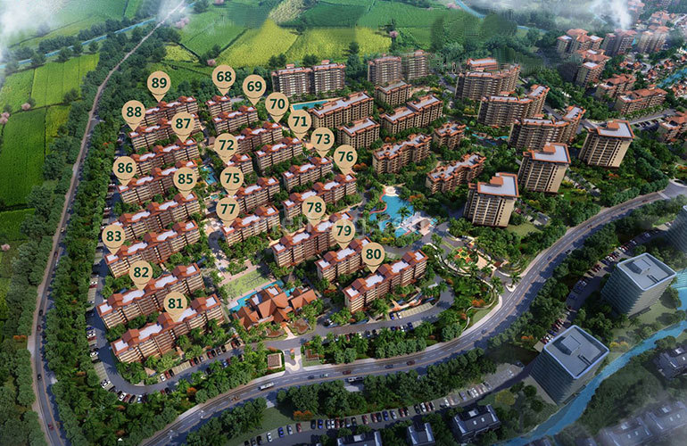 首创禧悦湾鸟瞰图