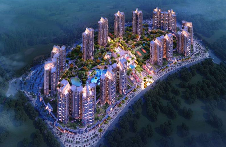 观澜湖中央公园区鸟瞰图