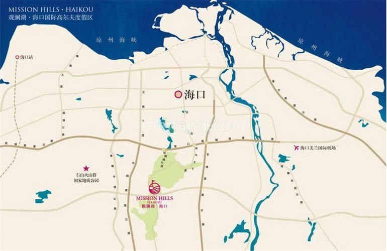 观澜湖中央公园区区位图