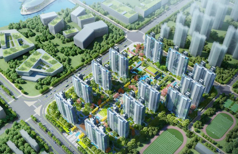 崇峰壹号院鸟瞰图