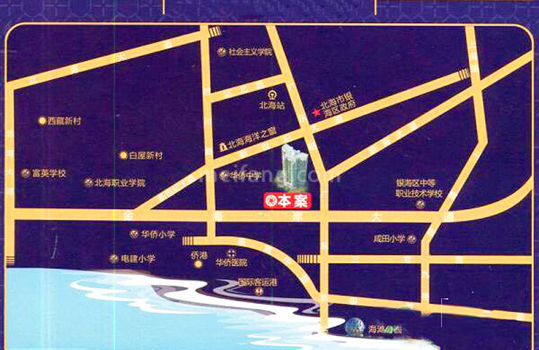 银滩海尊区位图